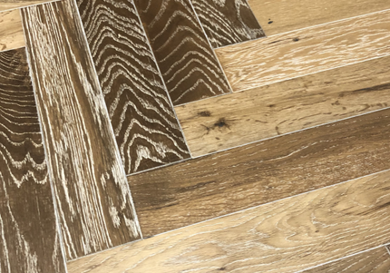 Smoked White UV Oiled Engineered Oak Herringbone Flooring | Pukka Flooring