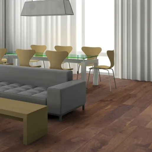Unfinished Walnut Plank Engineered Flooring | Pukka Flooring