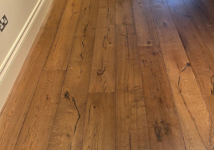 Bracken Oak 3-Layer Brushed UV Oiled T&G Flooring 18/4 190 1900  |Pukka Flooring