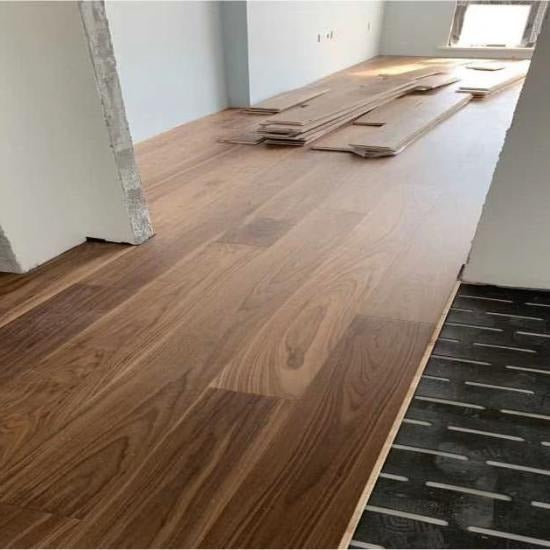 Smoked Unfinished Walnut Plank Engineered Flooring | Pukka Flooring