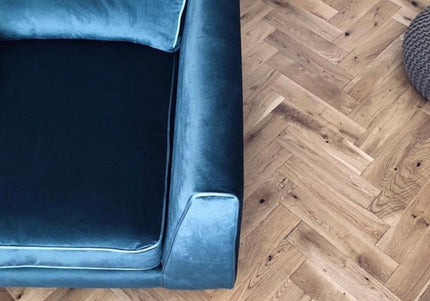 Raw Oak Brushed Lacquered Parquet Flooring | Pukka Flooring