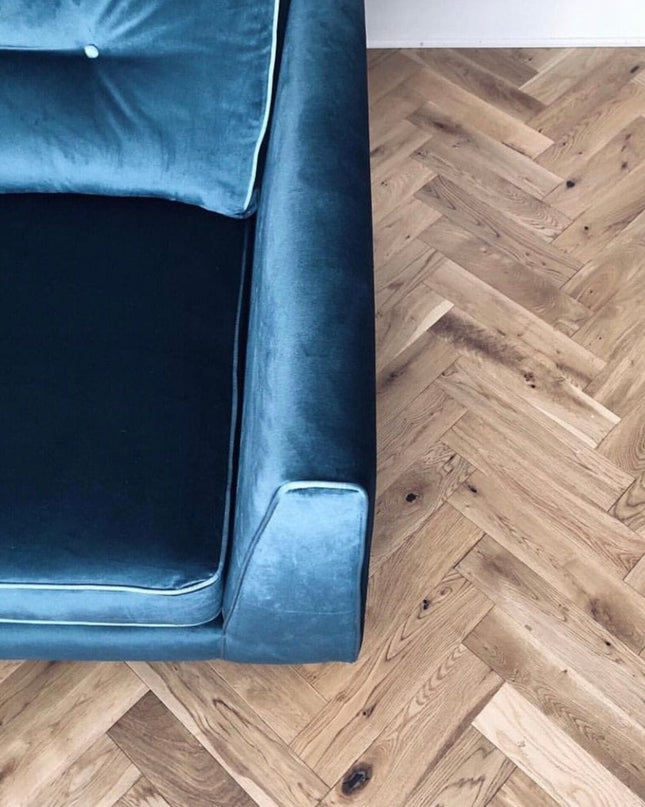 Raw Oak Brushed Lacquered Parquet Flooring | Pukka Flooring