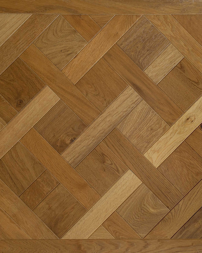 Smoked Versailles Weaves Parquet Flooring | Pukka Flooring