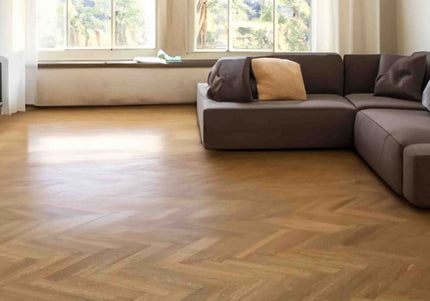 Natural XL Herringbone Engineered Wood Flooring | Pukka Flooring
