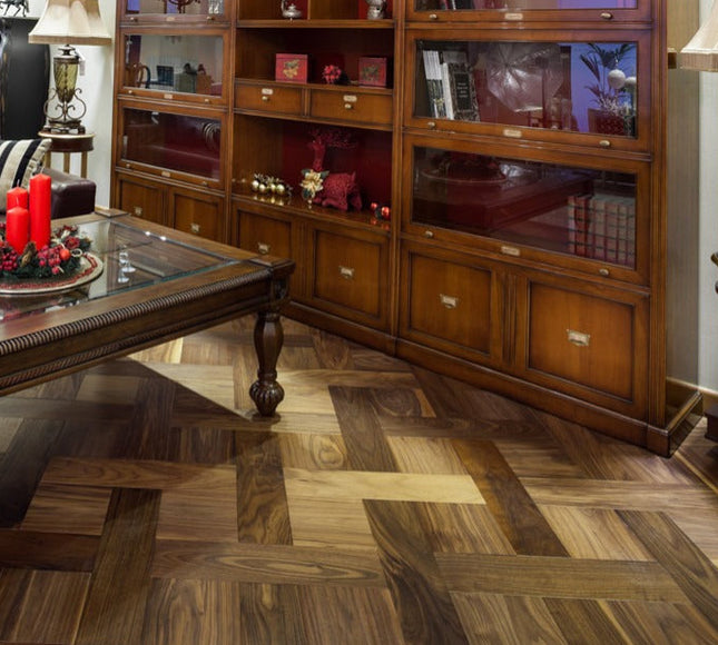 Walnut Basket Weaves Parquet Flooring | Pukka Flooring