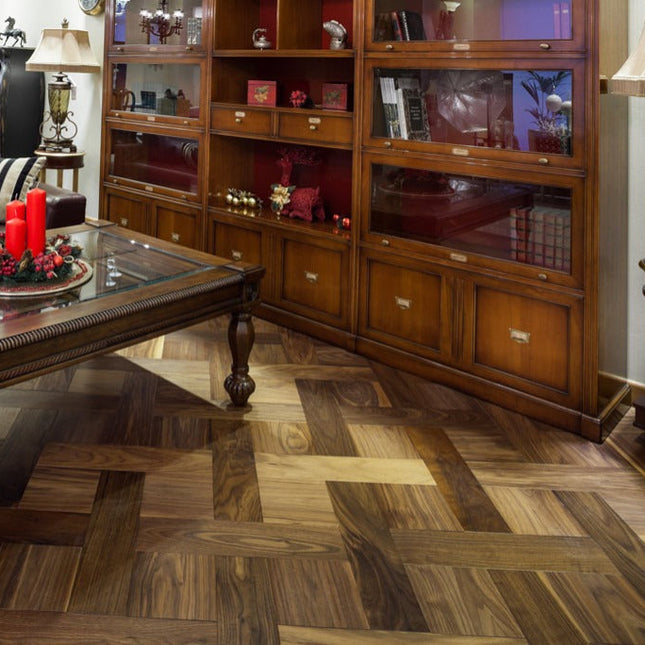 Walnut Basket Weaves Parquet Flooring | Pukka Flooring