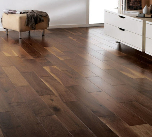 Dark Walnut Lacquered Engineered Flooring | Pukka Flooring