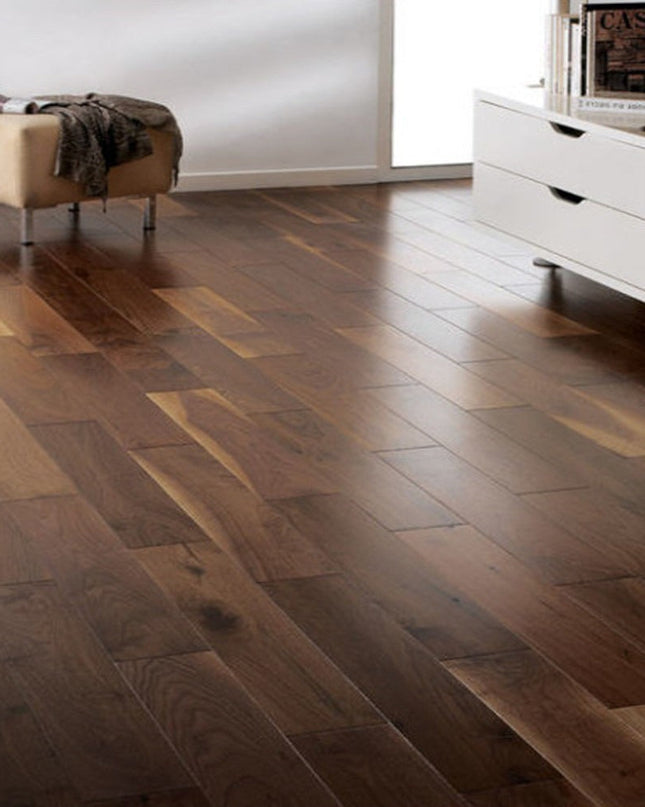 Dark Walnut Lacquered Engineered Flooring | Pukka Flooring