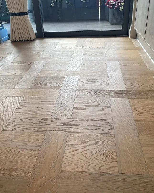 Natural Square Basket Weaves Parquet | Pukka Flooring