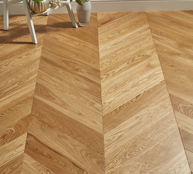 Natural Oiled Chevron Engineered Wood Flooring | Pukka Flooring