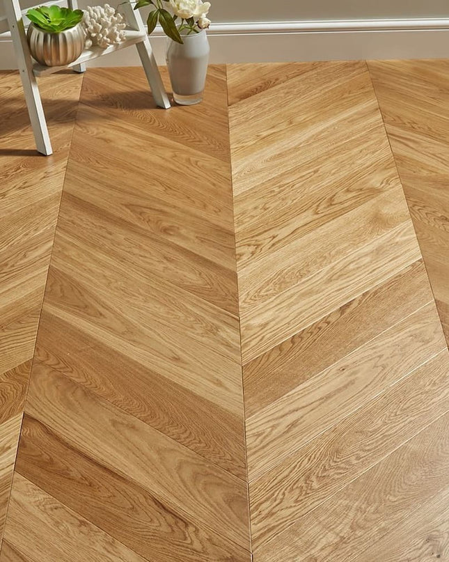Natural Oiled Chevron Engineered Wood Flooring | Pukka Flooring