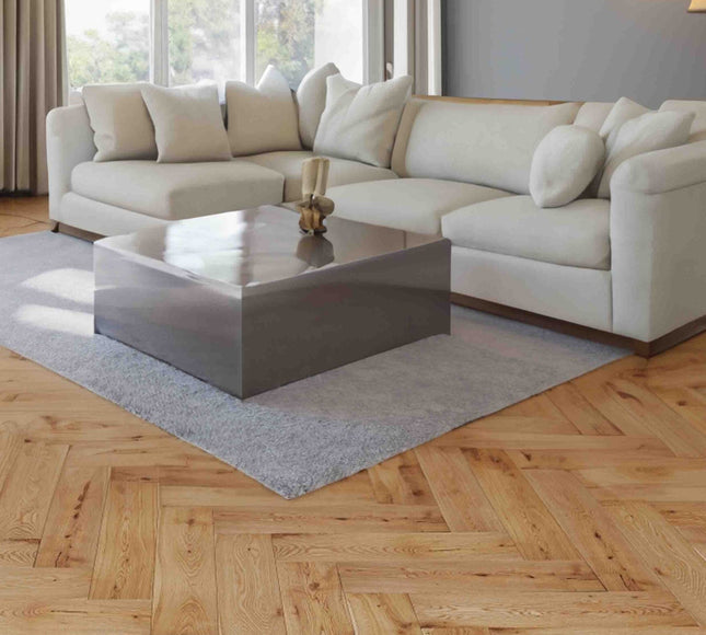 Natural XL Herringbone Engineered Wood Flooring | Pukka Flooring