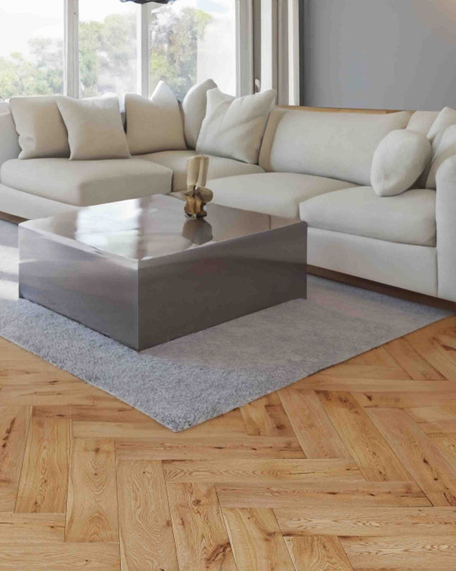 Natural XL Herringbone Engineered Wood Flooring | Pukka Flooring