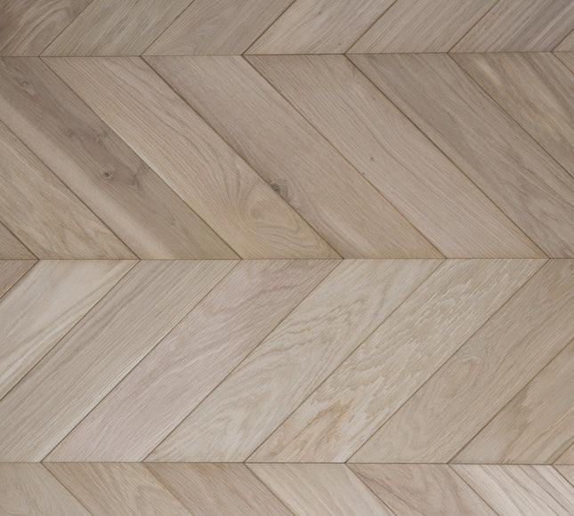 Unfinished Oak Chevron Engineered Flooring | Pukka Flooring