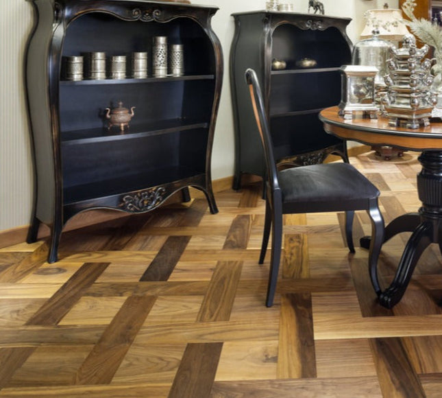 Walnut Basket Weaves Parquet Flooring | Pukka Flooring