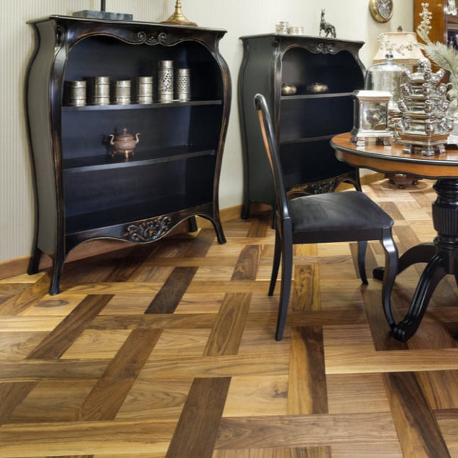 Walnut Basket Weaves Parquet Flooring | Pukka Flooring