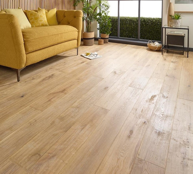 Smoked White 3D Brushed Oiled T&G Oak Flooring 15/4 190 1900  |Pukka Flooring