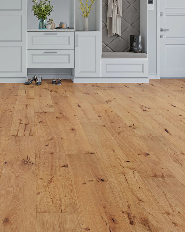 Natural Brushed XL Plank Engineered Wood Flooring | Pukka Flooring
