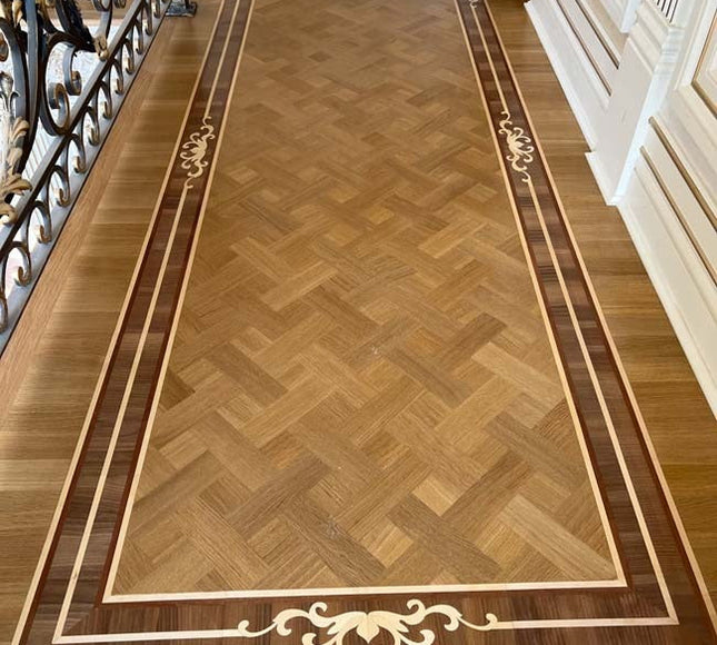 Wide Natural Basket Weaves Parquet Flooring | Pukka Flooring