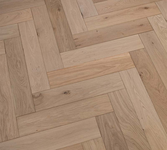 Unfinished Oak Herringbone Flooring | Pukka Flooring