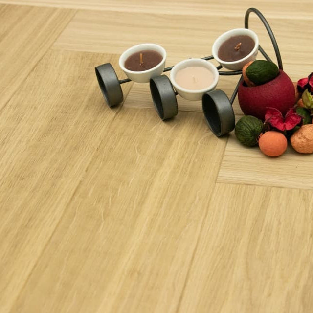 Unfinished Oak Wide Parquet Engineered Flooring | Pukka Flooring