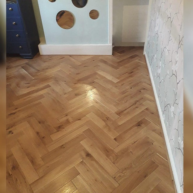 Natural Brushed Parquet Engineered Wood Flooring | Pukka Flooring