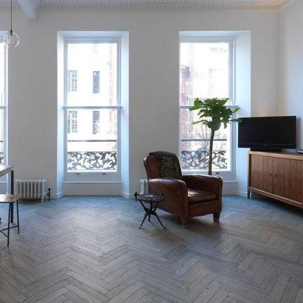 Grey UV Oiled Parquet Flooring | Pukka Flooring