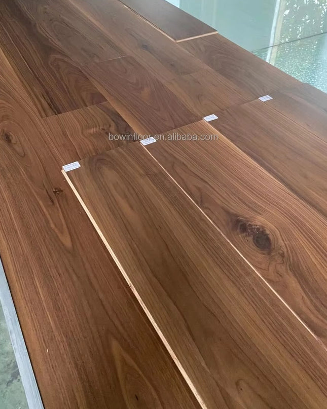 Unfinished Walnut Wide Plank Engineered Flooring | Pukka Flooring