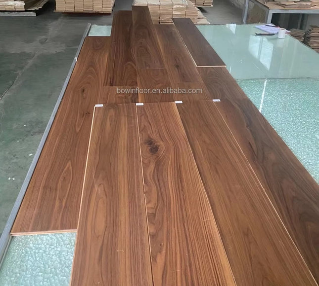 Unfinished Walnut Wide Plank Engineered Flooring | Pukka Flooring