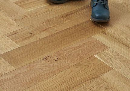 Natural Mid Herringbone Engineered Wood Flooring | Pukka Flooring