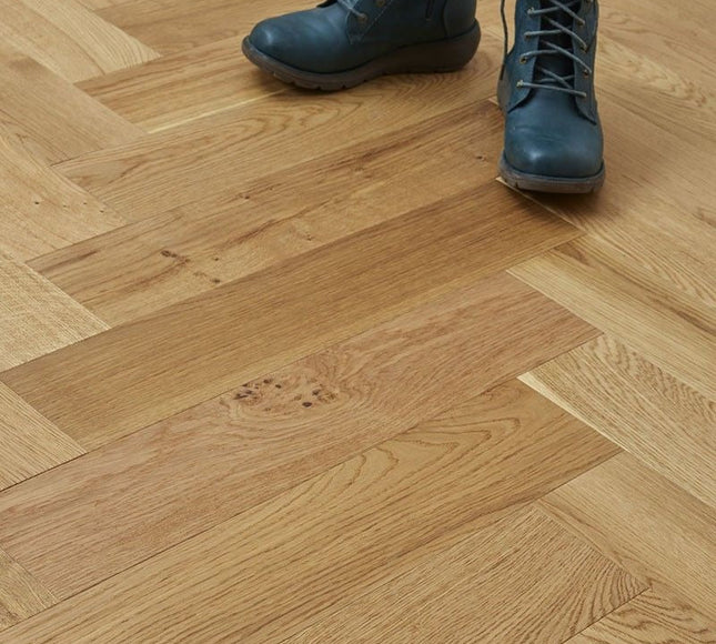 Natural Mid Herringbone Engineered Wood Flooring | Pukka Flooring