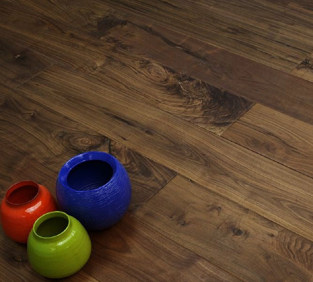 Unfinished Walnut Thick Plank Engineered Flooring | Pukka Flooring