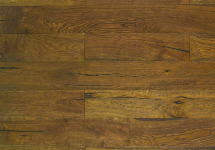 Pukka Flooring Engineered Oak Flooring – 20 x 190mm Vintage Engineered Oak – Whiskey Barrel Brushed & Hard Wax Oiled