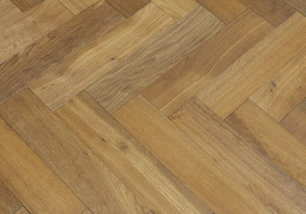 Smoked Natural (Brushed & UV Oiled) Engineered Herringbone Flooring | Pukka Flooring
