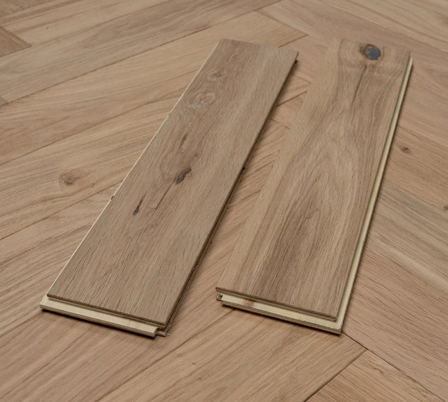 Classic Unfinished Engineered Oak Herringbone Flooring | Pukka Flooring
