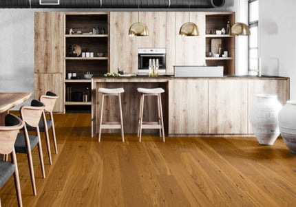Pukka Flooring 5G Engineered Oak – Natural Oak Brushed & Matt Lacquered 14 x 155mm European Engineered Oak 4V Bevel, 1092mm