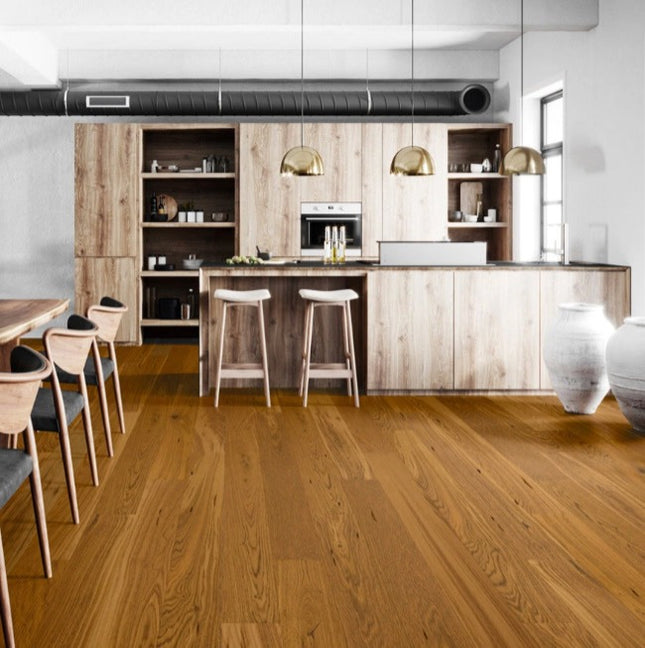 Pukka Flooring 5G Engineered Oak – Natural Oak Brushed & Matt Lacquered 14 x 155mm European Engineered Oak 4V Bevel, 1092mm