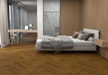 Honey Oak Herringbone Dryback LVT Flooring | Pukka Flooring