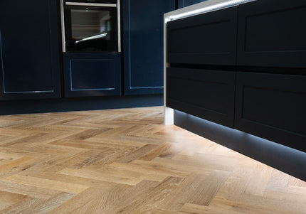 Dark Smoked B&UV Oiled  Limed Engineered Oak Herringbone Flooring | Pukka Flooring