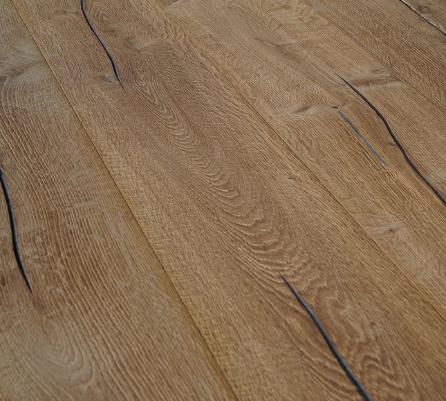 Engineered 15mm x 220mm Distressed Unfinished Flooring | Pukka Flooring
