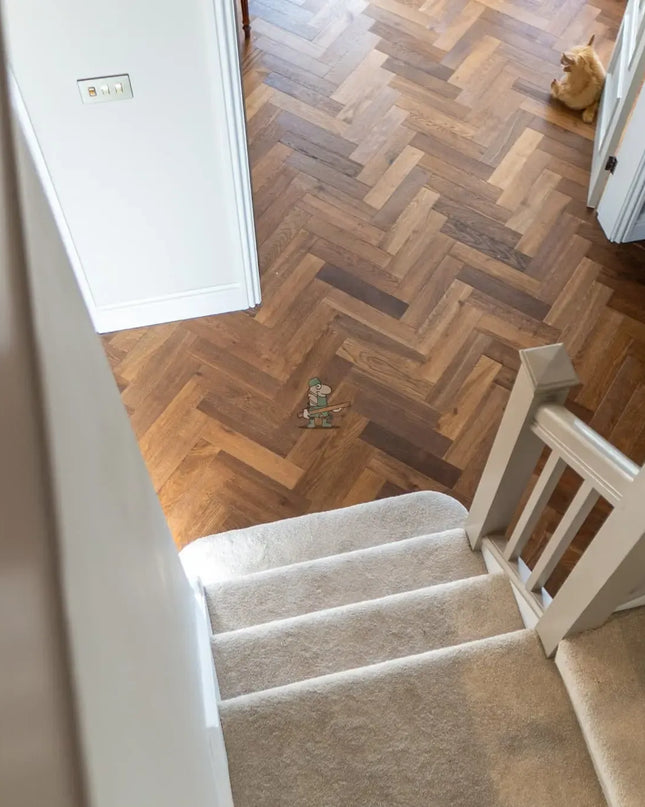 Golden Smoked UV Oiled Engineered Oak Herringbone Flooring | Pukka Flooring