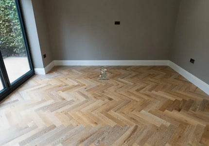 Dark Smoked B&UV Oiled  Limed Engineered Oak Herringbone Flooring | Pukka Flooring