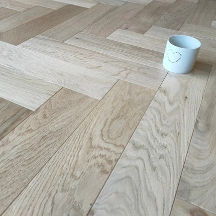  Invisible Oiled (Brushed Finish) Engineered Herringbone Flooring by Pukka Flooring.