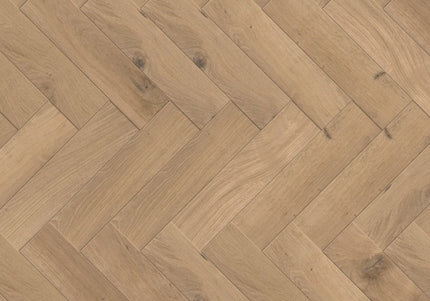 Pukka Flooring Engineered Oak Flooring – 20 x 120mm Engineered Herringbone – Natural Oak Brushed & UV Oiled