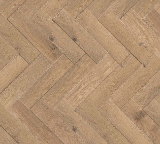Pukka Flooring Engineered Oak Flooring – 20 x 120mm Engineered Herringbone – Natural Oak Brushed & UV Oiled