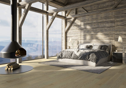 Pukka Flooring Engineered Hardwood – Serenity Oak Brushed & Matt Lacquered 14 x 155mm Long European Engineered Oak 4V Bevel, 2200mm