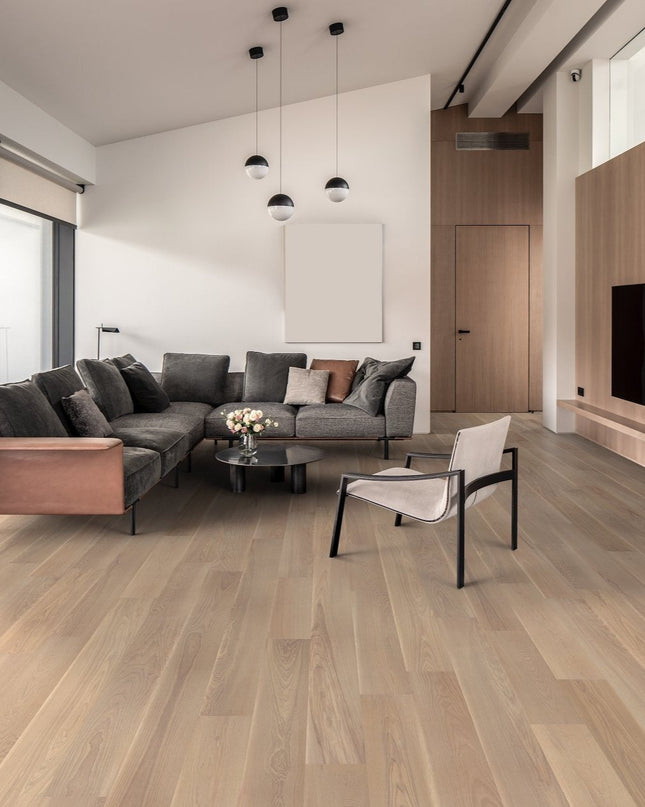 Pukka Flooring Engineered Oak Flooring – 14 x 180mm Long European Engineered Ash – Brown Ash Brushed & Satin Lacquered