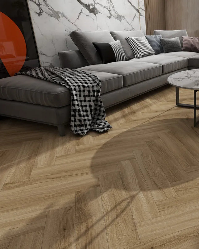 Pukka Flooring Aquacore ProFlex Herringbone – English Oak Luxury Vinyl Tile
