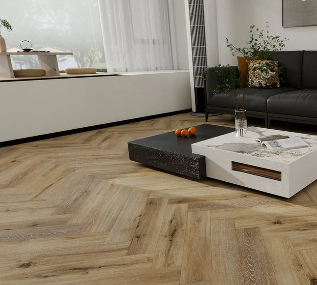 Pukka Flooring Aquacore ProFlex Herringbone – Latte Oak Luxury Vinyl Tile