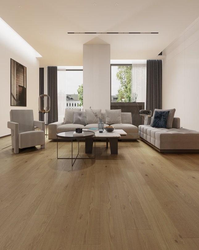 Pukka Flooring Engineered Oak Flooring – 20 x 240mm Engineered Oak – Natural Oak Brushed & UV Oiled